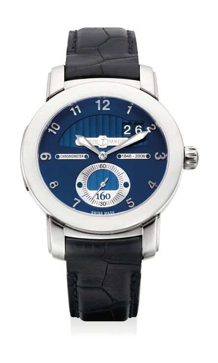 Ulysse Nardin, ‘A fine limited edition white gold wristwatch with small center seconds, date, guarantee and box, numbered 151 of a limited edition of 500 pieces’, Circa 2006