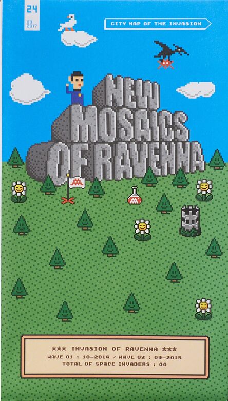 Invader, ‘New Mosaics of Ravenna Invasion Map #24’, 2010