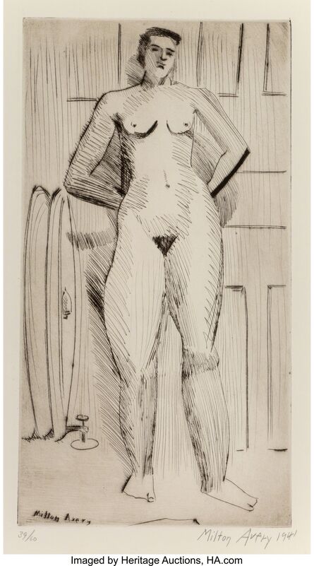 Milton Avery, ‘Standing Nude’, 1941
