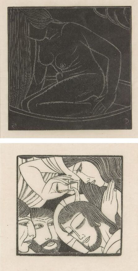 Eric Gill, ‘Girl in Bath II and and Mary Magdalen’