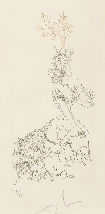 Salvador Dalí, ‘La Dame de l'Orangerie (M&L 217a)’, 1967