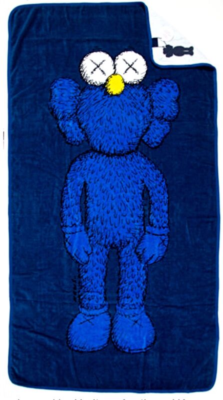 KAWS, ‘BFF Limited Edition Oversized Beach Towel with tag’, 2016, Textile Arts, Silkscreen on 100% Cotton Beach Towel, Alpha 137 Gallery Gallery Auction
