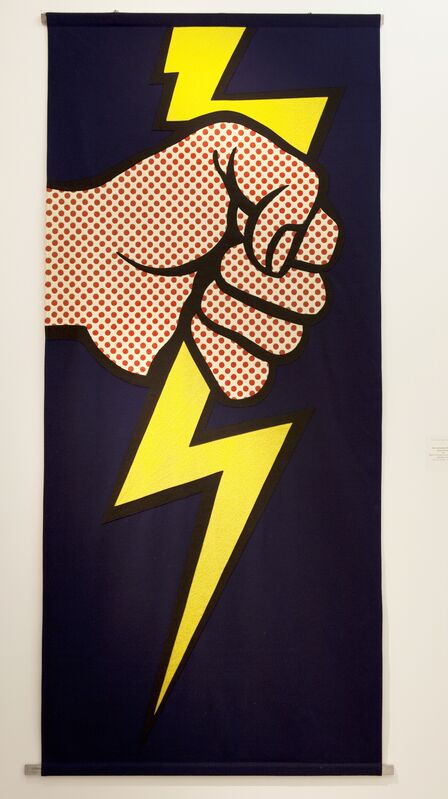 Roy Lichtenstein, ‘Lighting bolt banner’, 1966, Print, Serigraphy on felt, Keitelman Gallery