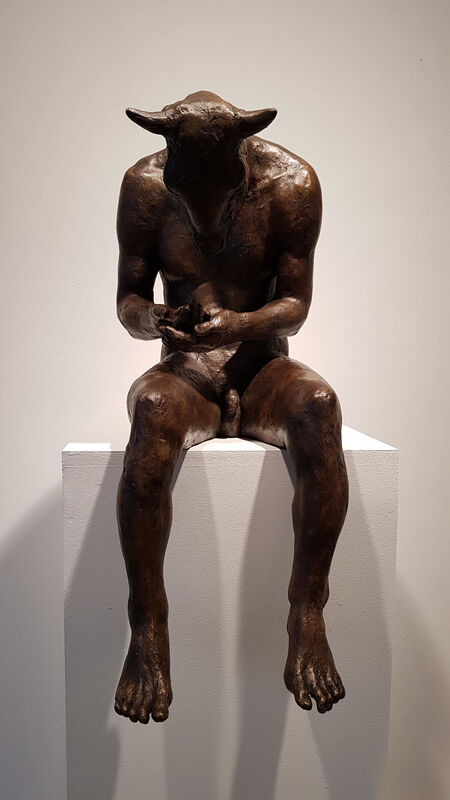 Beth Carter, ‘Reading Minotaur III’, 2018, Sculpture, Resin ( bronze resin), Hugo Galerie