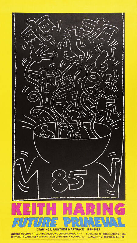 Keith Haring, ‘Future Primeval Exhibition Poster’, 1990, Posters, Offset lithograph, ClampArt