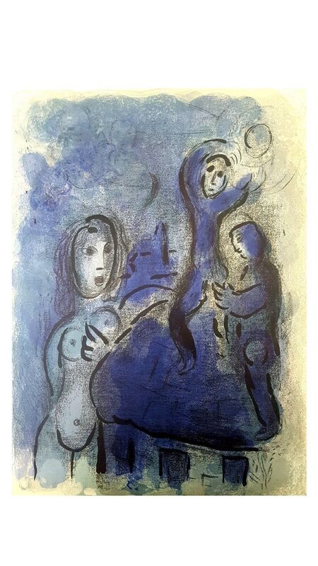 Marc Chagall, ‘Original Lithograph "Rahab and the Spies of Jericho" by Marc Chagall’, 1960, Print, Lithograph, Galerie Philia