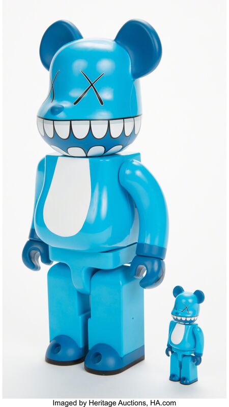 KAWS, ‘Chompers BE@RBRICK 400% and 100% (two works)’, 2003, Other, Painted cast vinyl, Heritage Auctions