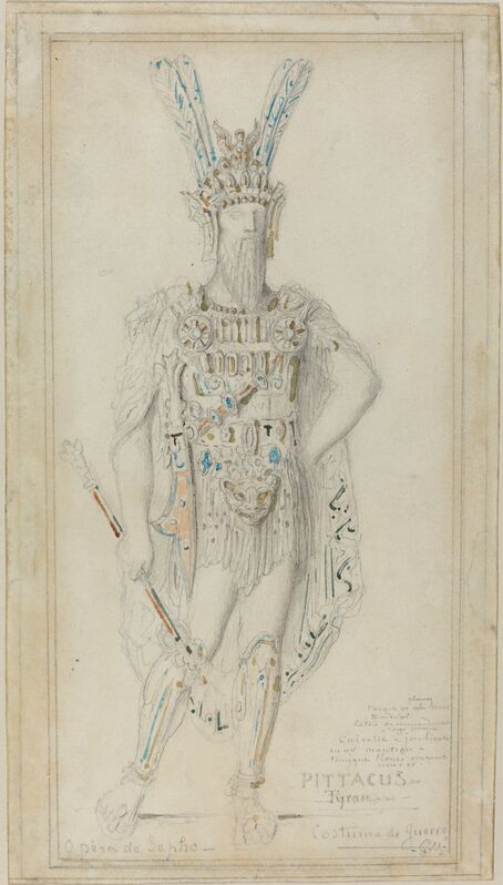 Gustave Moreau, ‘Pittacus the Tyrant in War Costume’, 1883, Drawing, Collage or other Work on Paper, Graphite with watercolor on wove paper, National Gallery of Art, Washington, D.C.
