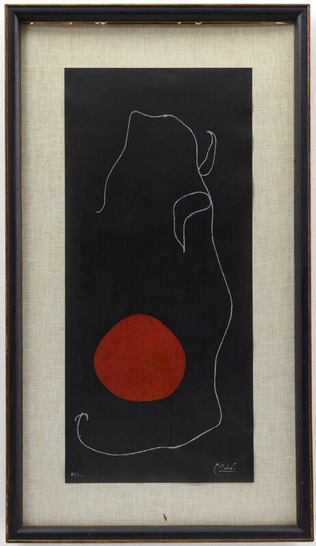 Joan Miró, ‘Oiseau Devant le Soleil’, 1961, Print, Color lithograph on black wove paper, Capsule Gallery Auction