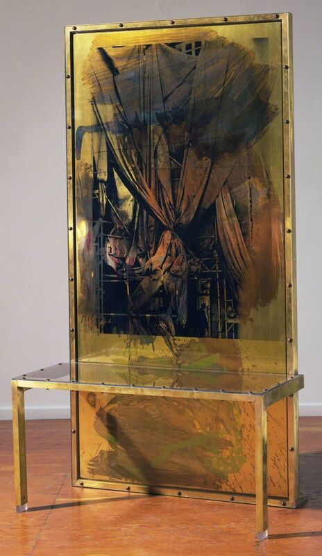 Robert Rauschenberg, ‘Borealis Shares II’, 1990, Sculpture, Screenprinted bass with handpainted patina and lexan, Gemini G.E.L.