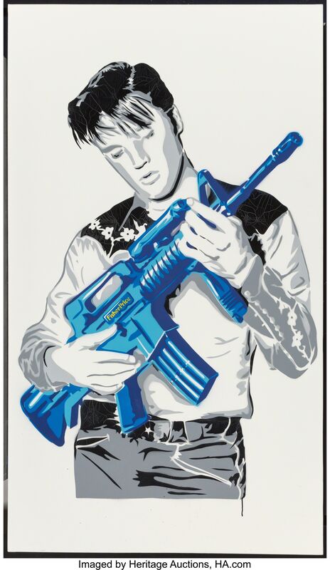 Mr. Brainwash, ‘Don't Be Cruel (Blue)’, 2007, Other, Spray paint on canvas, Heritage Auctions