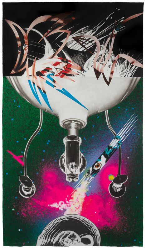 James Rosenquist, ‘Where the Water Goes,  from Welcome to the Water Planet’, 1989, Print, Pressed paper pulp with lithographic collage, Hindman