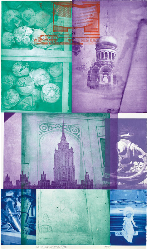 Robert Rauschenberg, ‘Soviet/American Array IV’, 1988-90, Print, Monumental intaglio in colors, on Saunders paper, the full sheet., Phillips