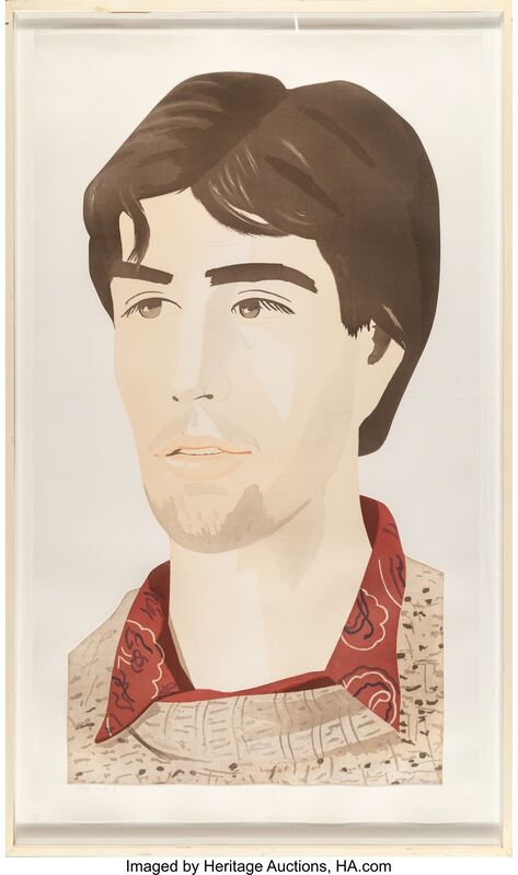 Alex Katz, ‘Large Head of Vincent’, 1982, Print, Etching and aquatint in colors on Arches Cover paper, Heritage Auctions