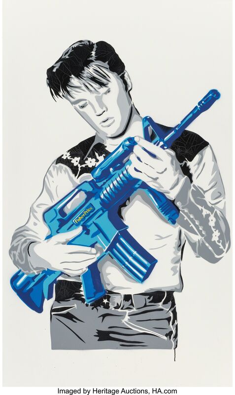 Mr. Brainwash, ‘Don't Be Cruel (Blue)’, 2007, Other, Spray paint on canvas, Heritage Auctions