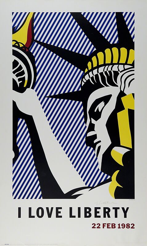 Roy Lichtenstein, ‘I Love Liberty’, 1982, Print, Offset lithograph in colors, Rago/Wright/LAMA
