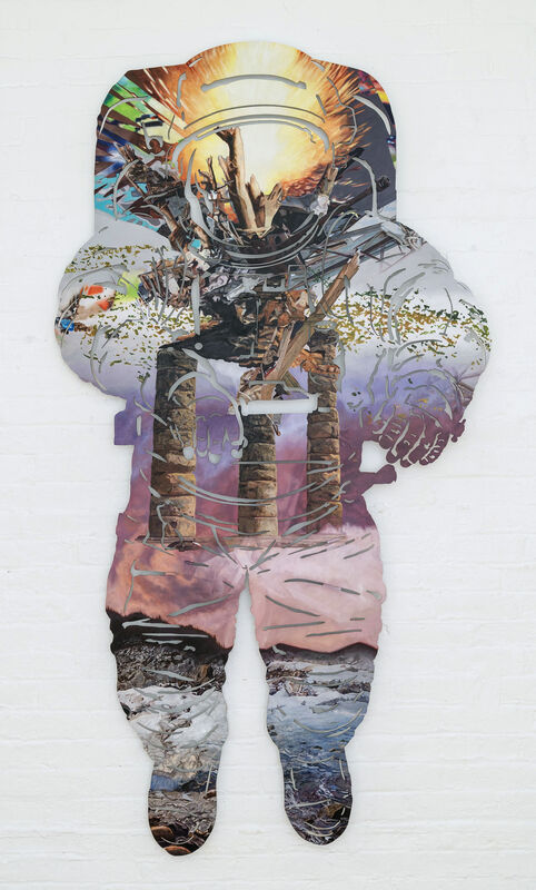 Dionisios Fragias, ‘Stone on Smoke (Astronaut)’, 2015, Sculpture, Oil on cut aluminum, FREMIN GALLERY