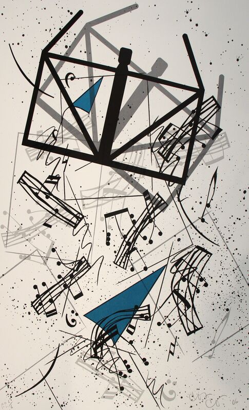Claes Oldenburg, ‘Falling Notes’, 2006, Print, Lithograph, CLAMP