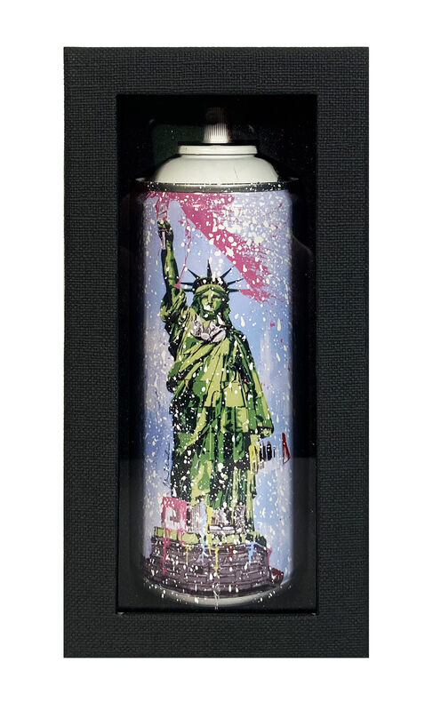Mr. Brainwash, ‘'Liberty, 2020' (white) Spray Can’, 2020, Sculpture, Spray paint can (empty), hand-finished in white paint splatter by the artist. Comes with black display box., Signari Gallery