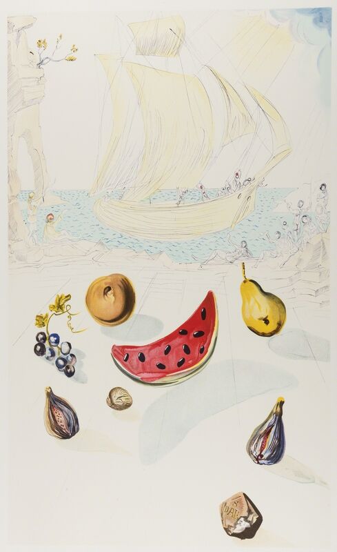 Salvador Dalí, ‘Ship and Fruits’, 1986, Print, Lithograph printed in colours on Arches paper, Forum Auctions