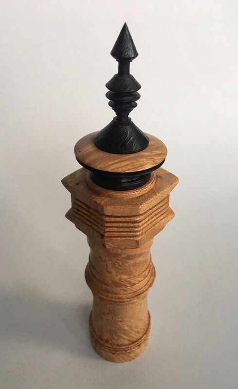 Stephen Mark Paulsen, ‘Scent Bottle’, ca. 1985, Design/Decorative Art, Wood: Maple burl and ebony, Beatrice Wood Center for the Arts 