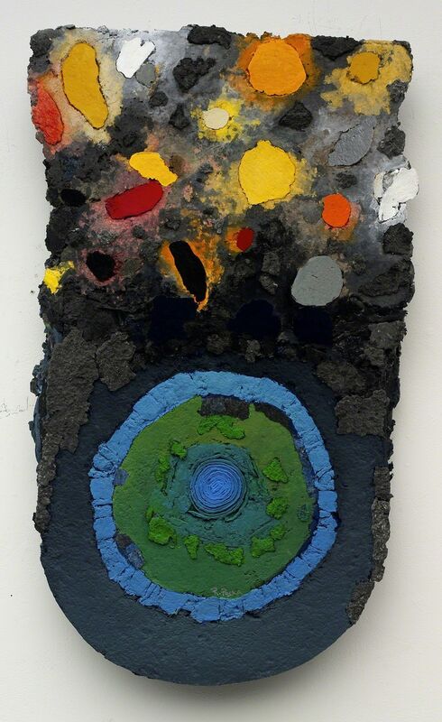 Roland Poska, ‘DECKLE EDGE-SUNSPOT-RAINDROP SERIES XII’, 2006, Painting, Cotton Fiber and Pigment, Jerald Melberg Gallery