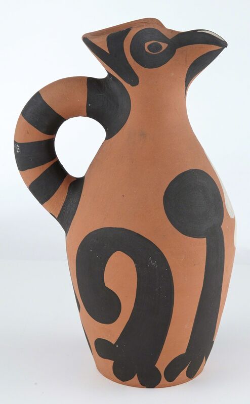 Pablo Picasso, ‘PITCHET YAN (A.R. 140)’, 1952, Design/Decorative Art, Painted red ceramic pitcher, Doyle