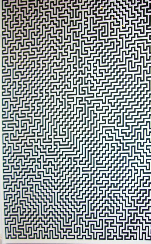 Ignacio Uriarte, ‘Single-Line Labyrinths 3’, 2007, Drawing, Collage or other Work on Paper, Inkjet prints on Excel sheet, Collectors Contemporary