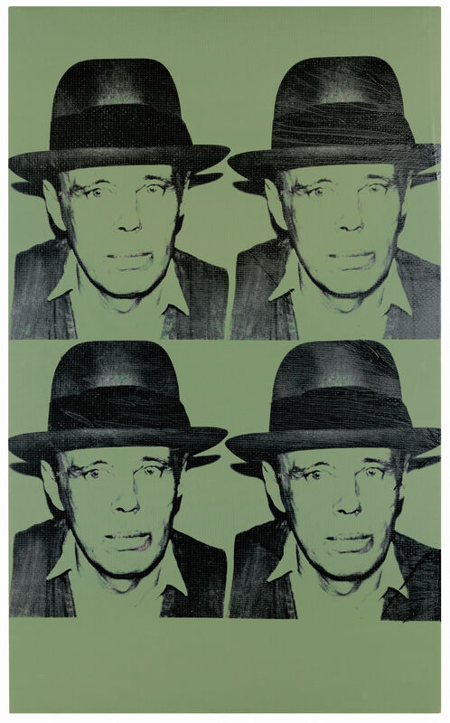 Andy Warhol, ‘Portrait of Joseph Beuys’, 1980, Painting, Silkscreen ink on synthetic fabric, Omer Tiroche Gallery