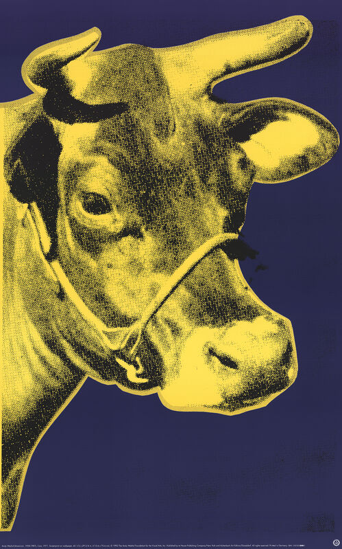 Andy Warhol, ‘Cow Yellow on Blue Background (sm)’, 2000, Ephemera or Merchandise, Offset Lithograph, ArtWise
