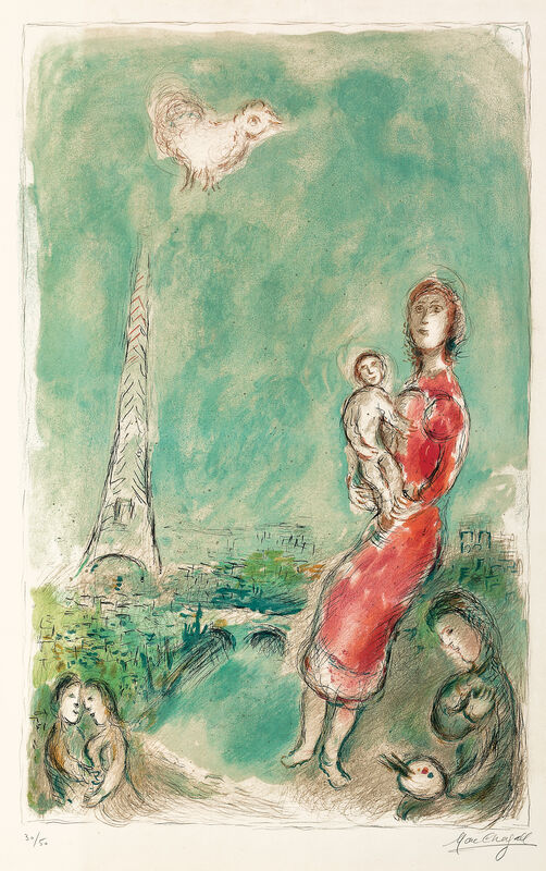 Marc Chagall, ‘Maternité Rouge’, 1980, Print, Lithograph, Seoul Auction