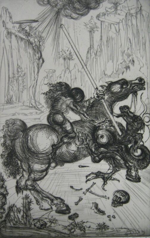 Salvador Dalí, ‘St. George and the Dragon’, 1947, Print, Etching, Paramour Fine Arts