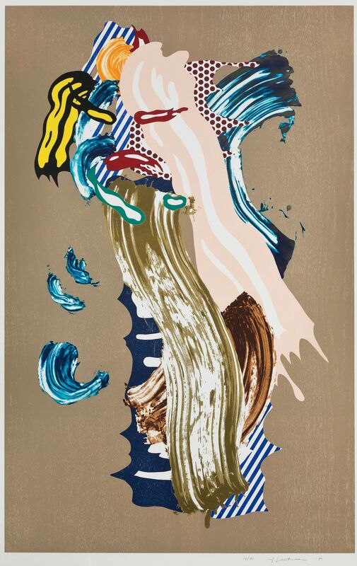 Roy Lichtenstein, ‘Blonde, from Brushstroke Figures Series’, 1989, Print, Lithograph, waxtype woodcut and screenprint on 638-g/m cold-pressed Saunders Waterford paper, Fine Art Mia