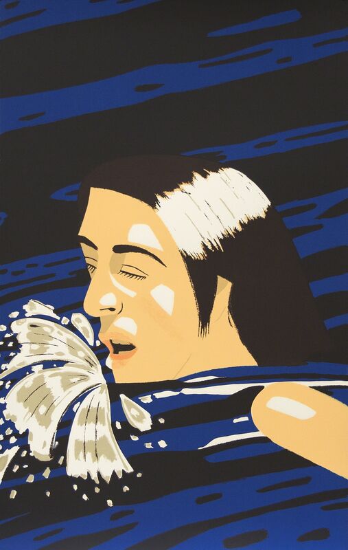 Alex Katz, ‘Olympic Swimmer’, 1976, Print, Silkscreen in five colors on White Velin d'Arches paper, Heather James Fine Art Gallery Auction