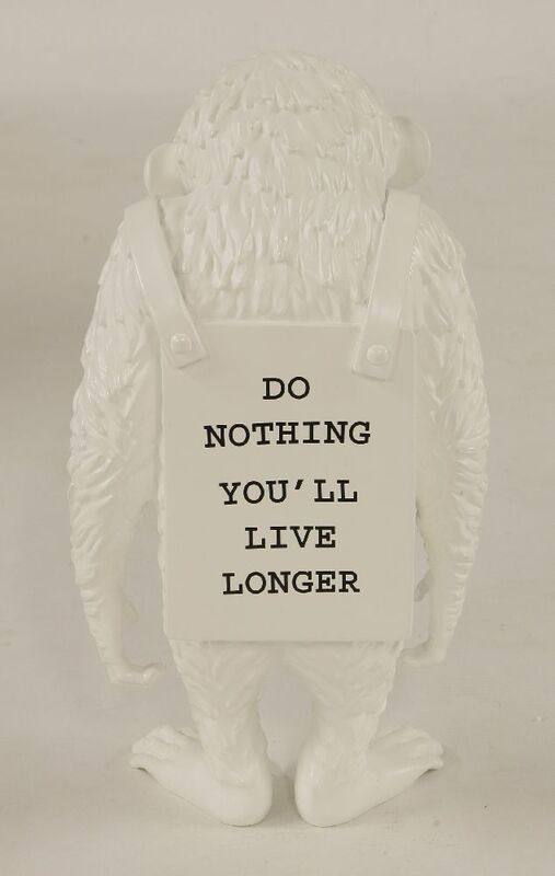 Banksy, ‘Monkey Sign - Do Nothing You’ll Live Longer (White)’, 2016, Design/Decorative Art, Resin, Sworders