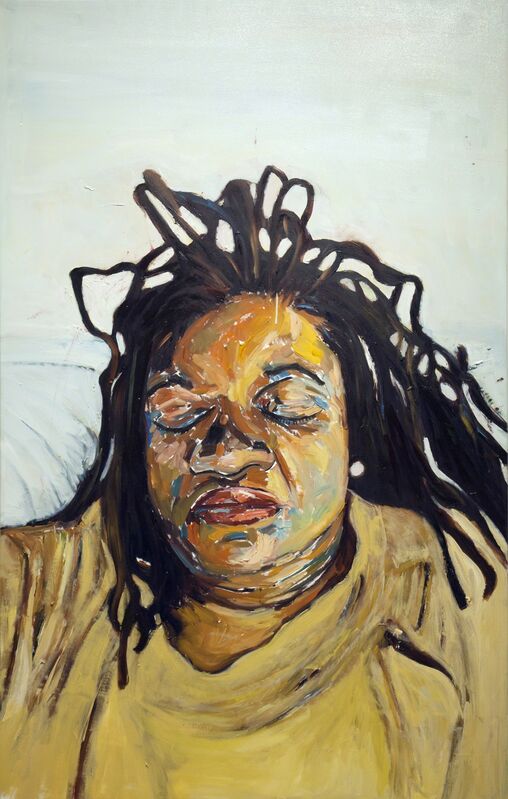 Beverly McIver, ‘Sleeping’, 2018, Painting, Oil on canvas, C. Grimaldis Gallery