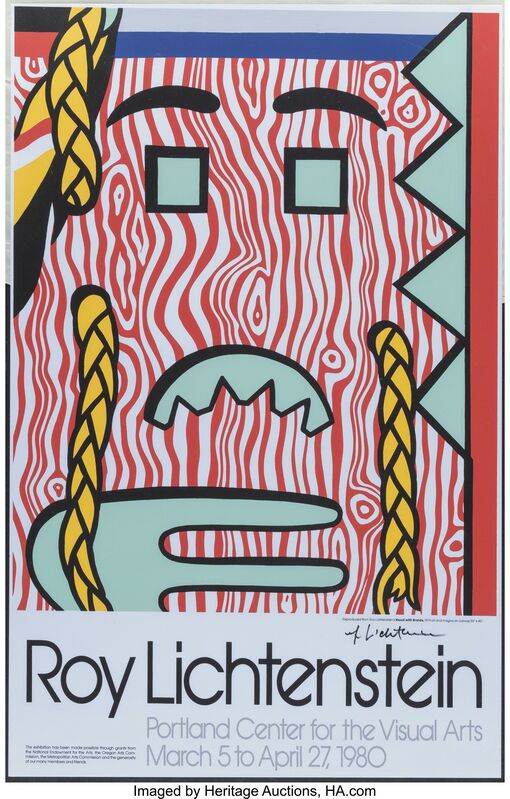 Roy Lichtenstein, ‘Head with Braids exhibition poster’, 1980, Other, Offset lithogrpah in colors on paper, Heritage Auctions