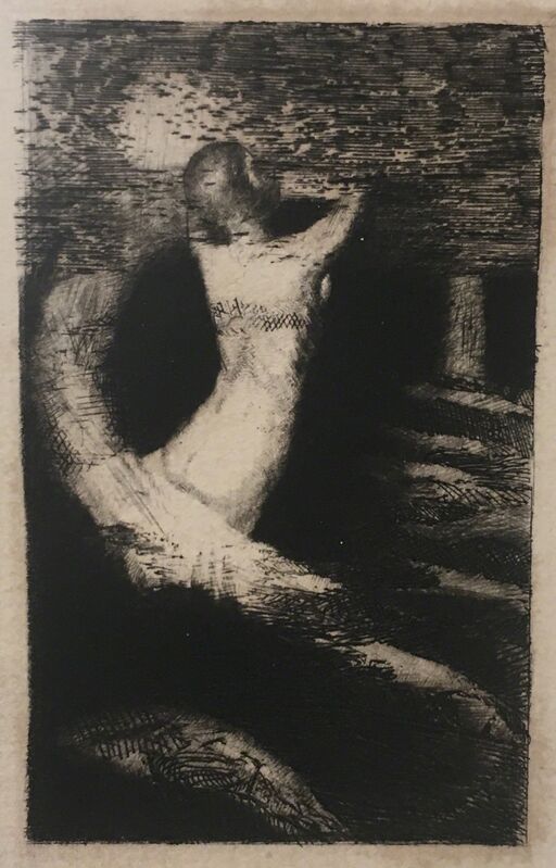 Odilon Redon, ‘Passage d'une âme. (Frontispice pour A. Remacle, La Passante, Paris, Bibliothèque artistique et littéraire, 1892)’, 1891, Print, Etching, Galerie Céline Moine & LGFA