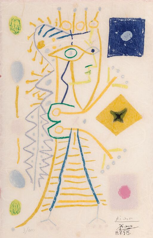 Pablo Picasso, ‘Jacqueline’, 1958, Print, Lithograph in colors on Japon nacre paper, Heritage Auctions