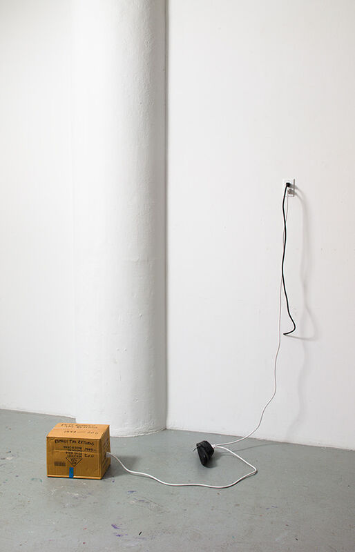 Paul Chan, ‘Oxycodone’, 2013, Installation, Electrical outlets, wire, box, shoe, plaster, Greene Naftali Gallery