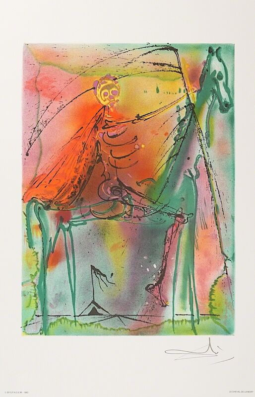 Salvador Dalí, ‘Le Cheval de la Mort (Horse of Death)’, 1983, Print, Lithograph on Vélin d'Arches Paper, Art Lithographies