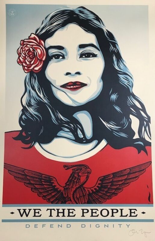 Shepard Fairey, ‘"We The People"  Defend Dignity ’, 2017, Print, French cream speckle tone, New Union Gallery