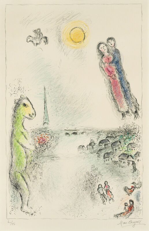 Marc Chagall, ‘Les deux rives’, 1980, Print, Lithograph in colours on Arches wove paper, Christie's