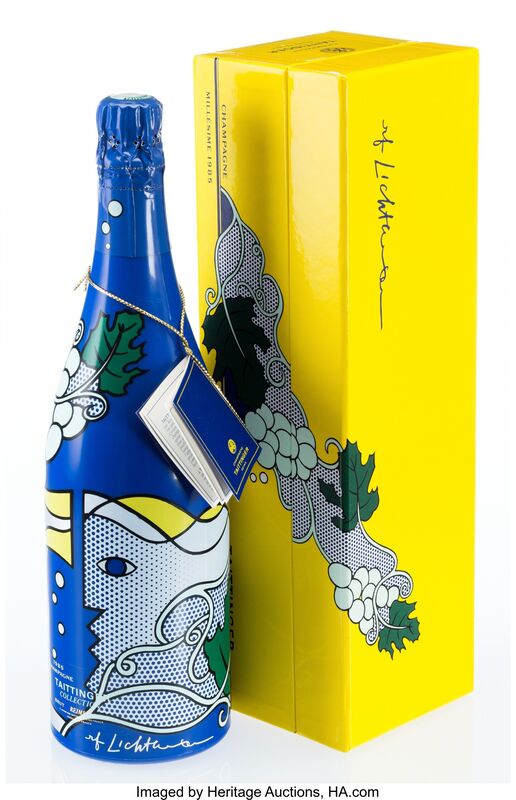 Roy Lichtenstein, ‘Champagne Taittinger Brut Bottle’, 1985, Print, Screenprint on glass bottle, Heritage Auctions