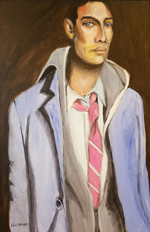 Vian Borchert, ‘Man with a Pink Tie’, ca. 2007, Painting, Oil on canvas, bG Gallery