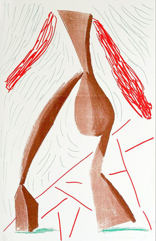 David Hockney, ‘Walking, June, 1986’, 1986, Print, Homemade print on Arches laid text paper, Kenneth A. Friedman & Co.