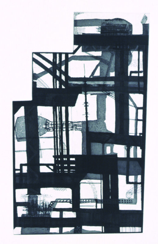 Sheila Pepe, ‘E. 4th Near Bowery’, 2004, Print, Etching, aquatint, and sugarlift, Lower East Side Printshop 