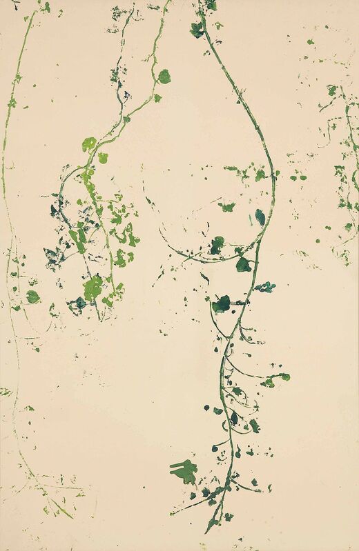Massimo Barzagli, ‘Impressione di edera’, 1991, Painting, Ivy imprint painted with oil in monochrome acrylic painted on canvas, Galleria Alessandro Bagnai 