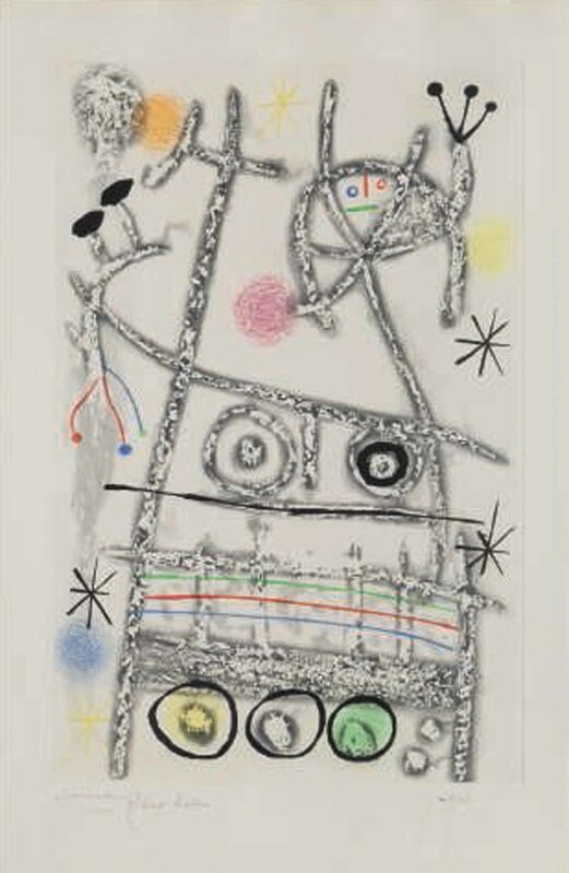 Joan Miró, ‘Les forestiers (grey)’, 1958, Print, Aquatint in colors, on Rives BFK paper, Christie's