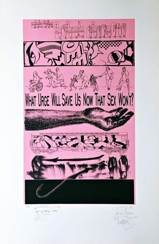 Martin Wong, ‘The Usual Suspects (Unique One-Off Collaboration; Hand Signed by all Eight Artists)’, 1996, Print, Silkscreen on Coventry Rag Paper. Hand signed by all eight artists. Numbered. Unframed., Alpha 137 Gallery